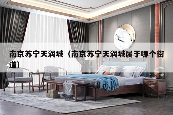 南京苏宁天润城（南京苏宁天润城属于哪个街道）